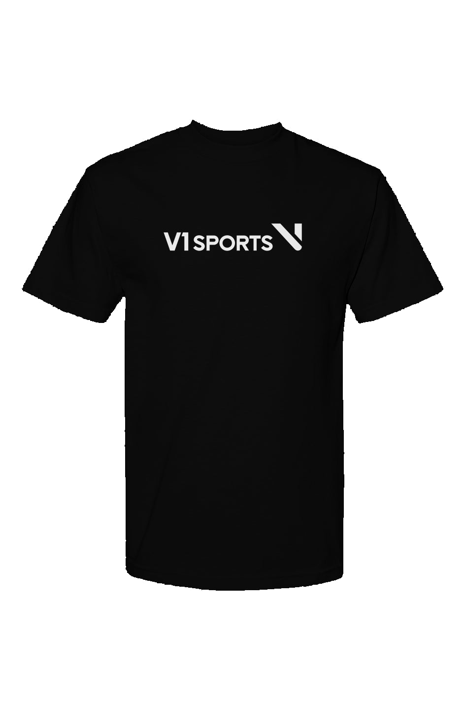 White Logo on Black T Shirt