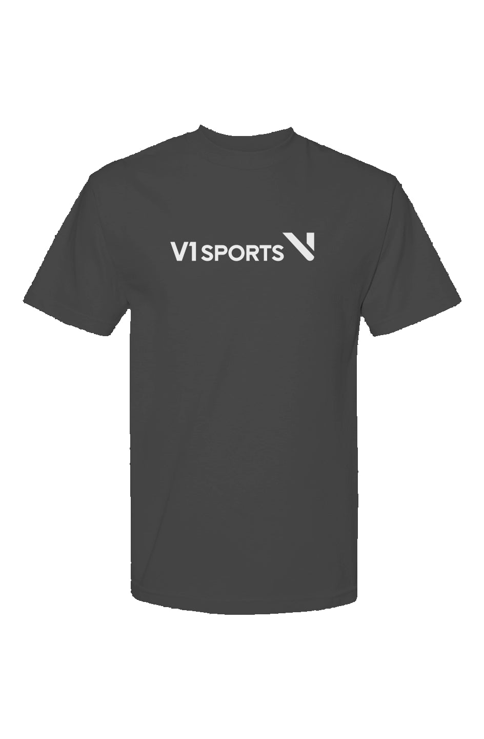 White Logo on Charcoal T Shirt
