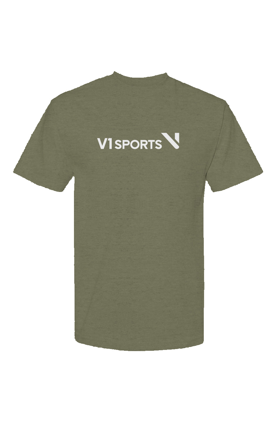 White Logo on Military Green T Shirt 