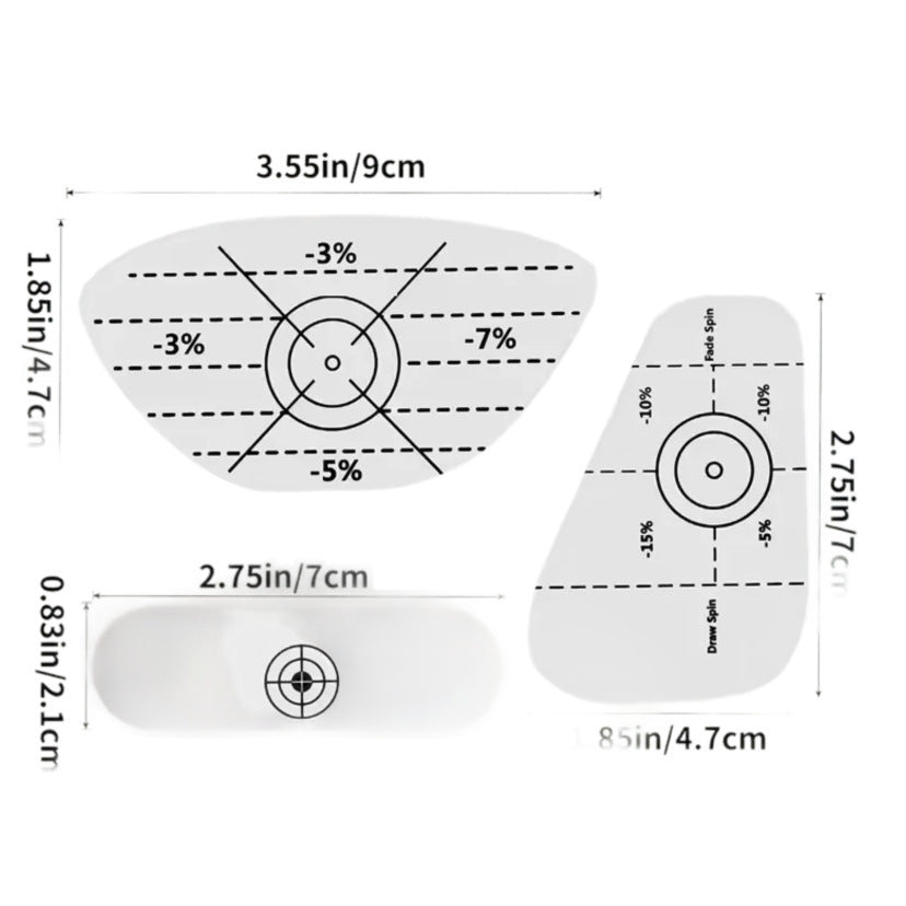 Aim Master Golf Club Impact Sticker Tape